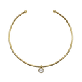 COLLAR GOLD CON DIJE OVAL ZIRCONIA 925