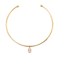 AROS GOLD CON DIJE GOTA ZIRCONIA 925