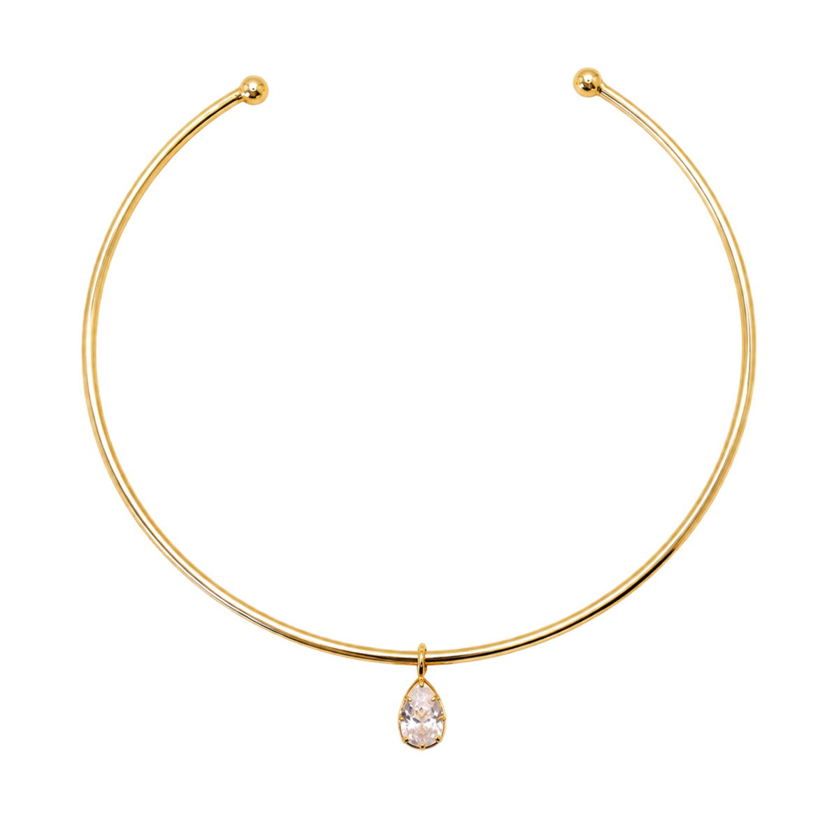 AROS GOLD CON DIJE GOTA ZIRCONIA 925