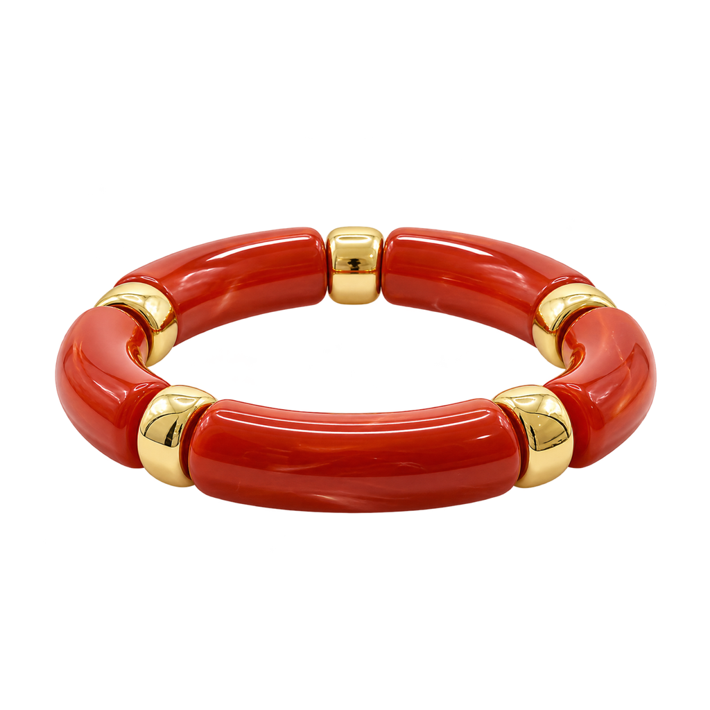 PULSERA BAMBU -NARANJA