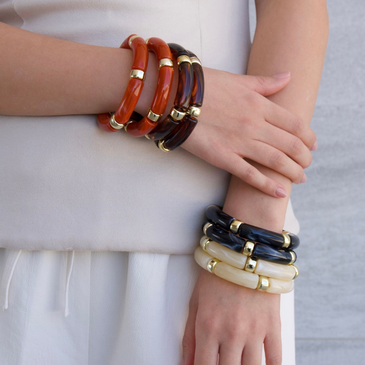 PULSERA BAMBU -NARANJA