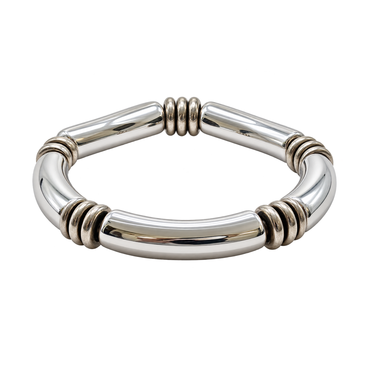 PULSERA BAMBU -PLATEADA
