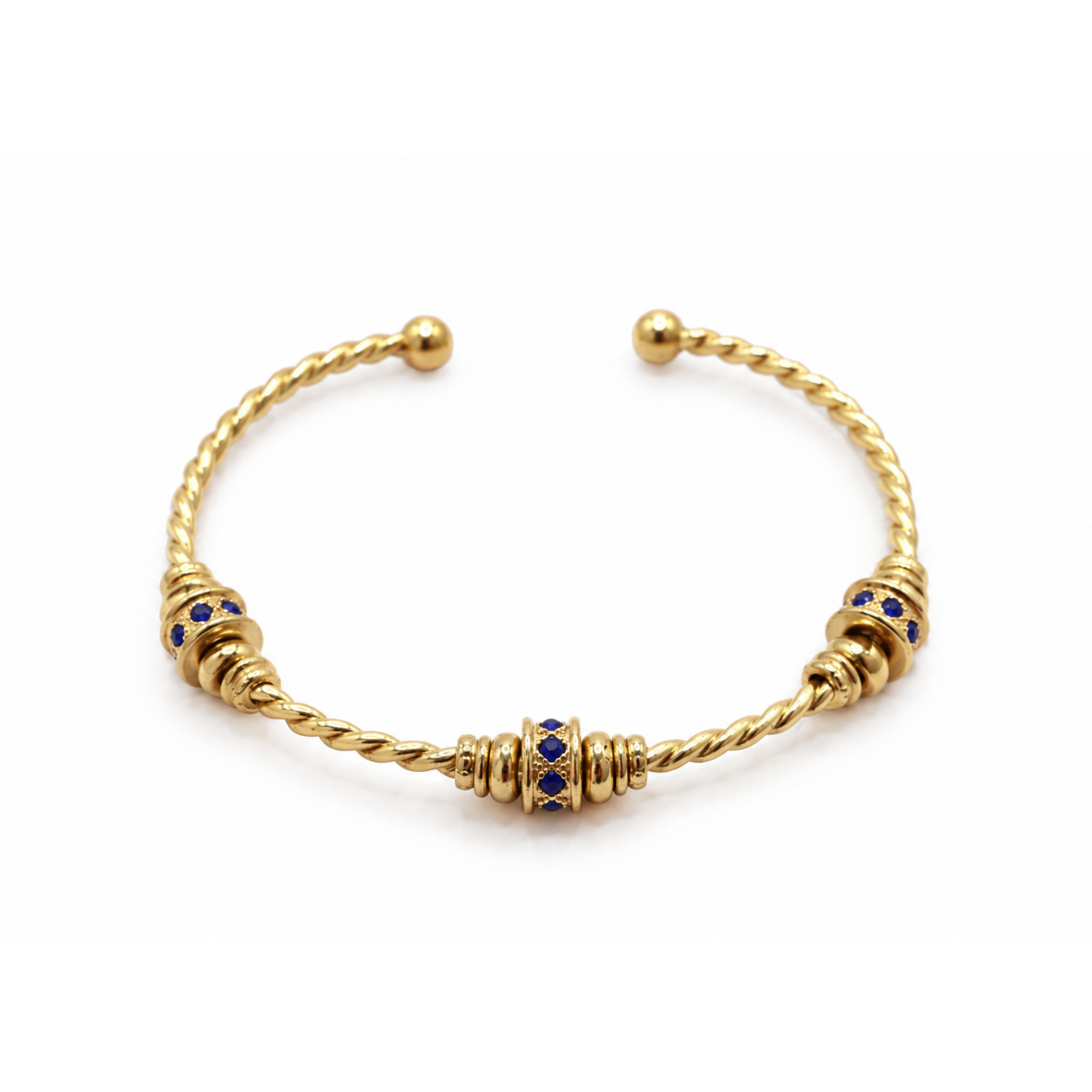 BRAZALETE JONC TORSAL -AZUL