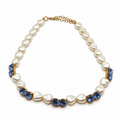 COLLAR ISABEL PERLAS CRISTAL AZUL