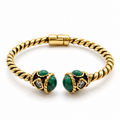 BRAZALETE CUFF MALAQUITA