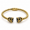 BRAZALETE CUFF CRISTAL NEGRO