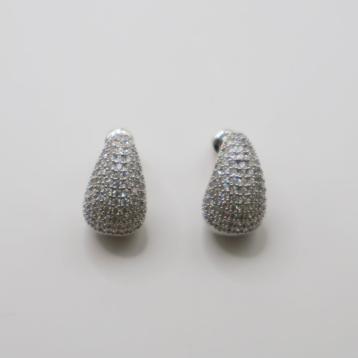 ARETES GOTA SILVER CON CRISTAL