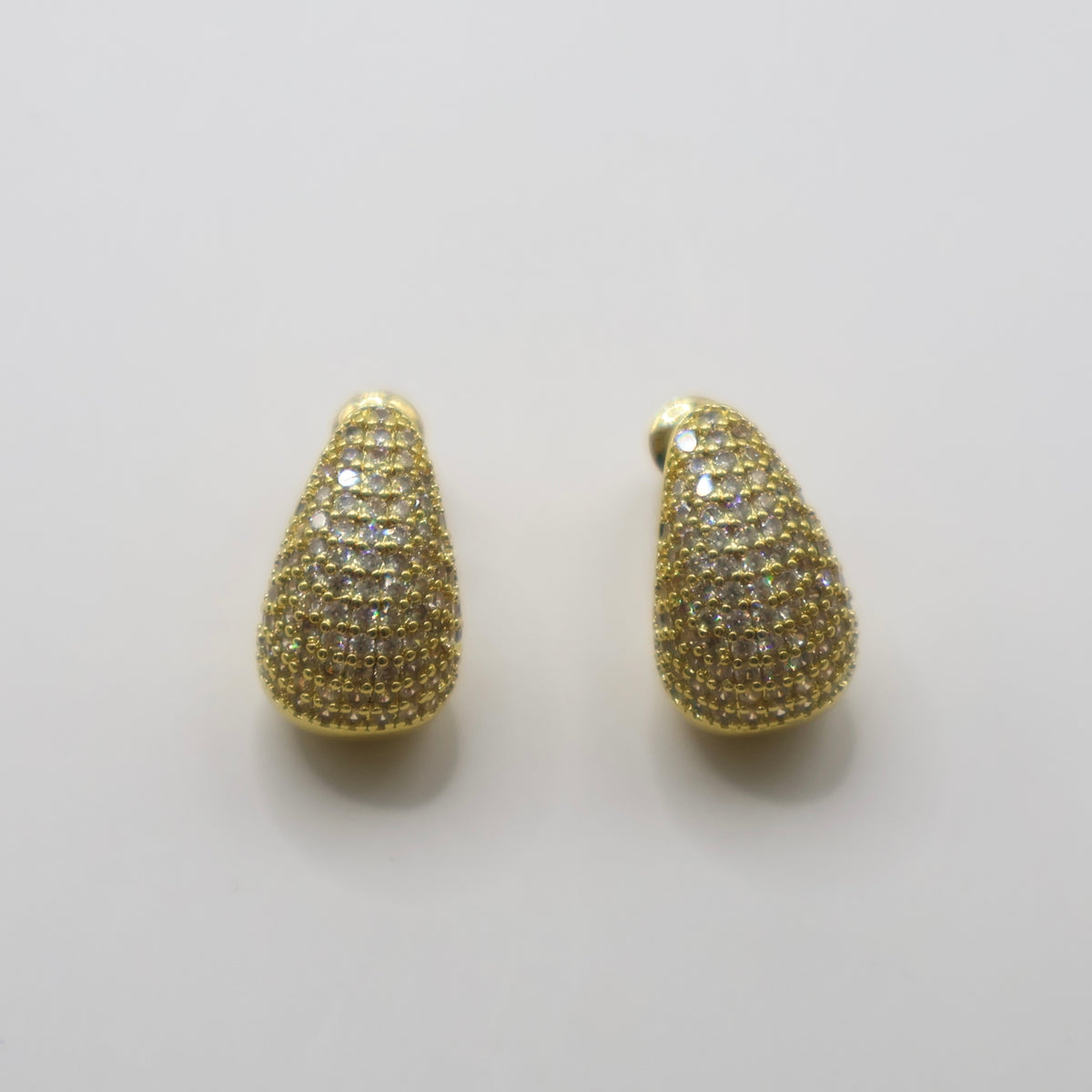 ARETES GOTA GOLD CON CRISTAL