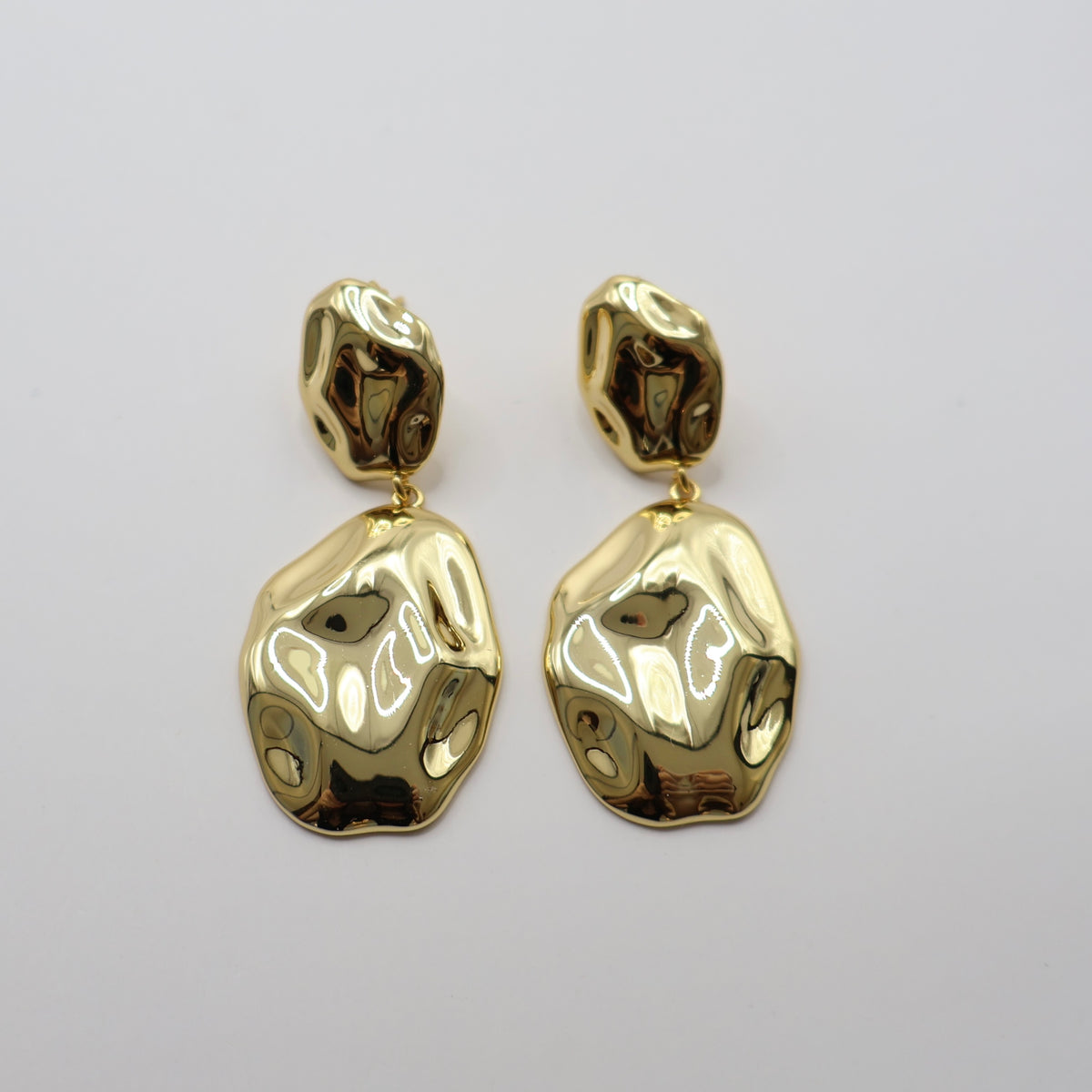 ARETES COLGANTE CRAQUELADO GOLD
