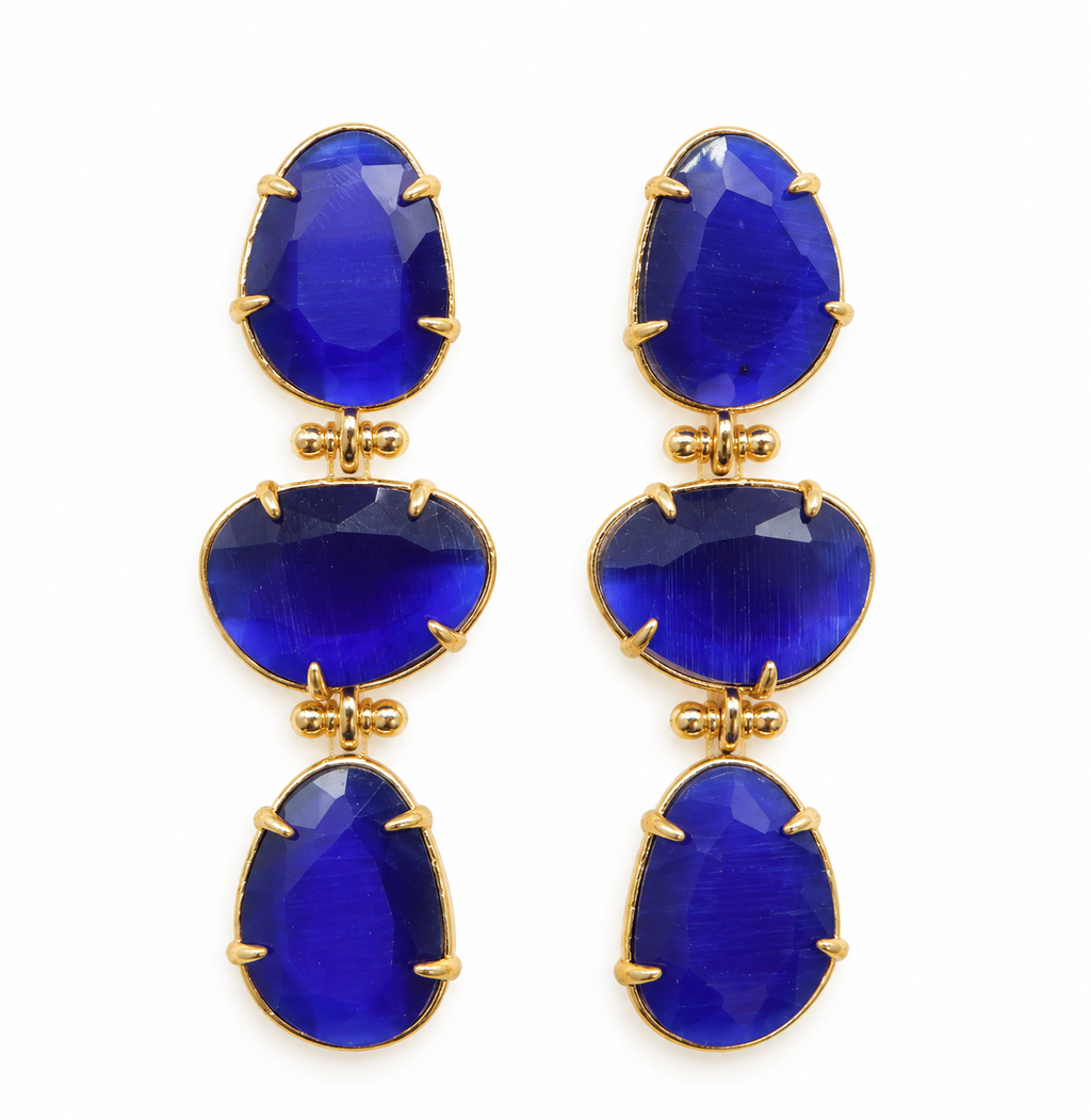 ARETES MARCIA -AZUL REY