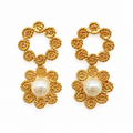 GARDENIA PEARL DOUBLE STUDS