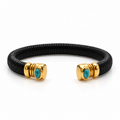 BRAZALETE SARINA NEGRO -TURQUESA