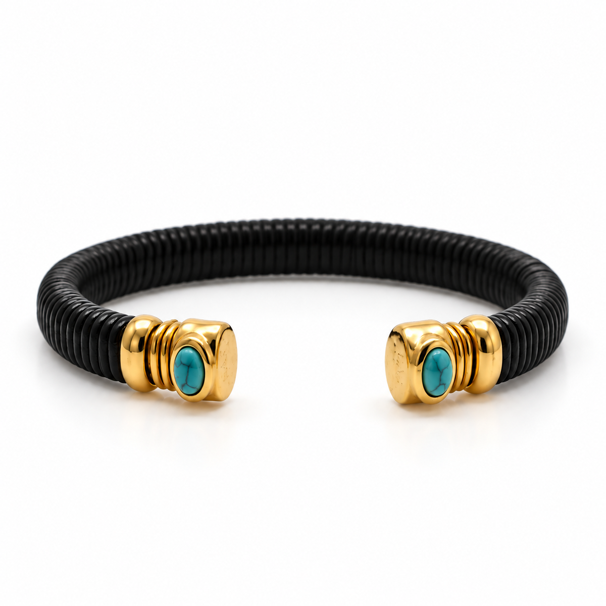 BRAZALETE SARINA NEGRO -TURQUESA