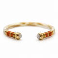 BRAZALETE SARI -IVORY HILO CORAL CUARZO ROSA