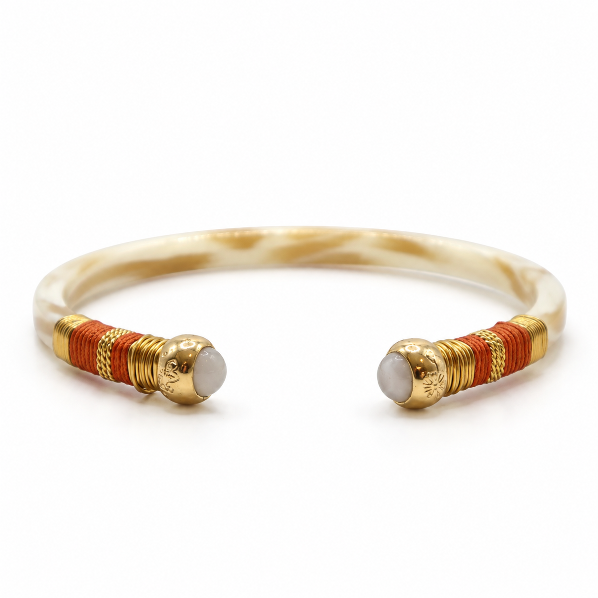 BRAZALETE SARI -IVORY HILO CORAL CUARZO ROSA