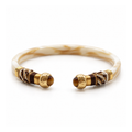 BRAZALETE SARI IVORY HILO CAFE  -OJO DE TIGRE