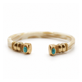 BRAZALETE SARINA IVORY AROS - CUARZO TURQUESA