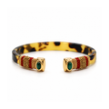 BRAZALETE SARINA CAREY -CUARZO VERDE HILO NARANJA