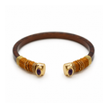 BRAZALETE SARINA CAFE BRILLOSO -CUARZO MORADO