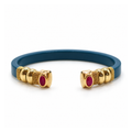 BRAZALETE SARINA TURQUESA AROS -CUARZO FUCSIA
