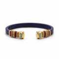 BRAZALETE SARINA AZUL MARINO -CUARZO TURQUESA HILO LILA