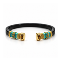 BRAZALETE SARINA AZUL MARINO -OJO DE TIGRE HILO AZUL