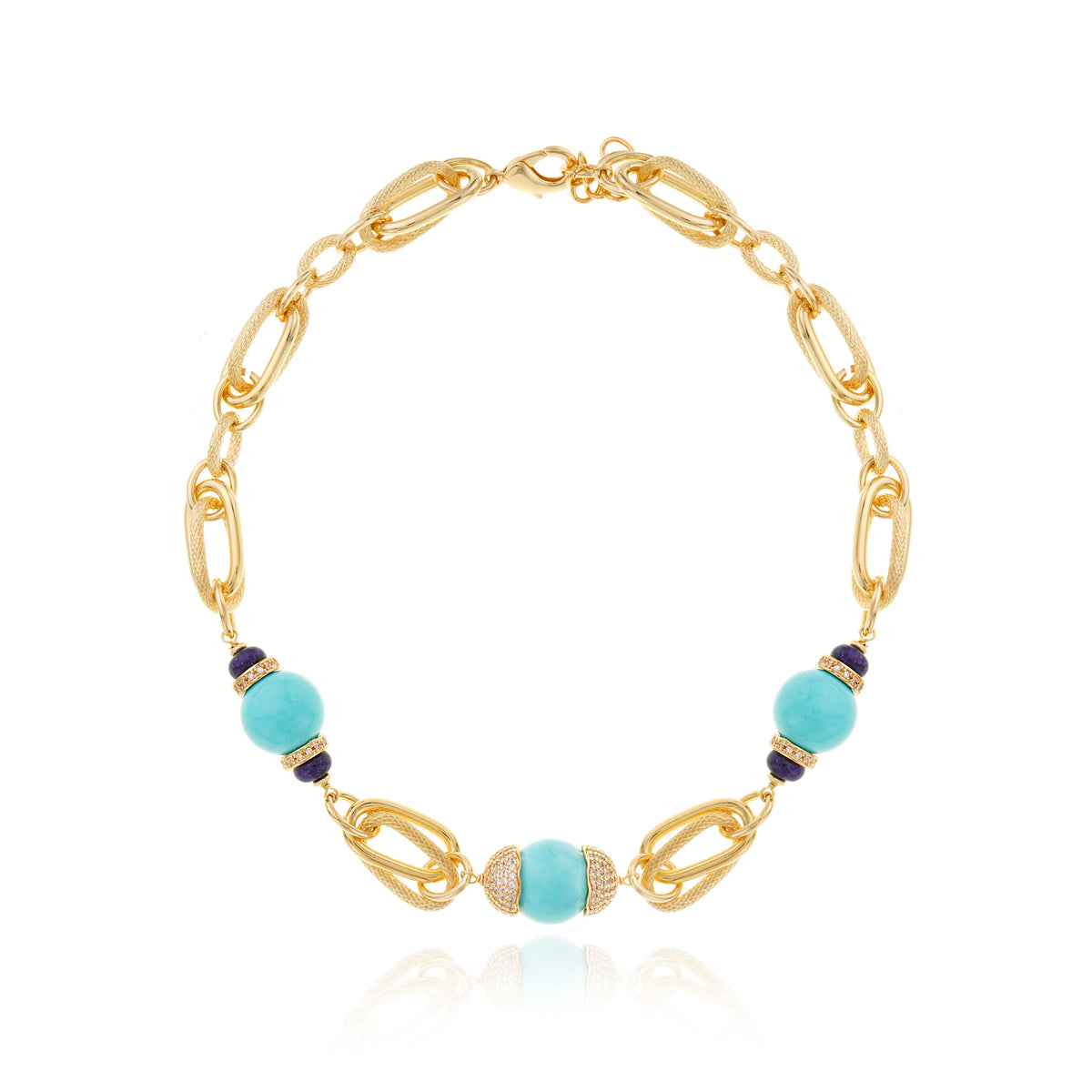 COLLAR ZINA CHAIN TURQUOISE