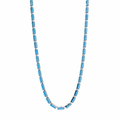 COLLAR BAGUETTE TURQUESA SILVER