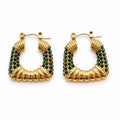 ARRACADA CHUNKY CUADRADA EMERALD