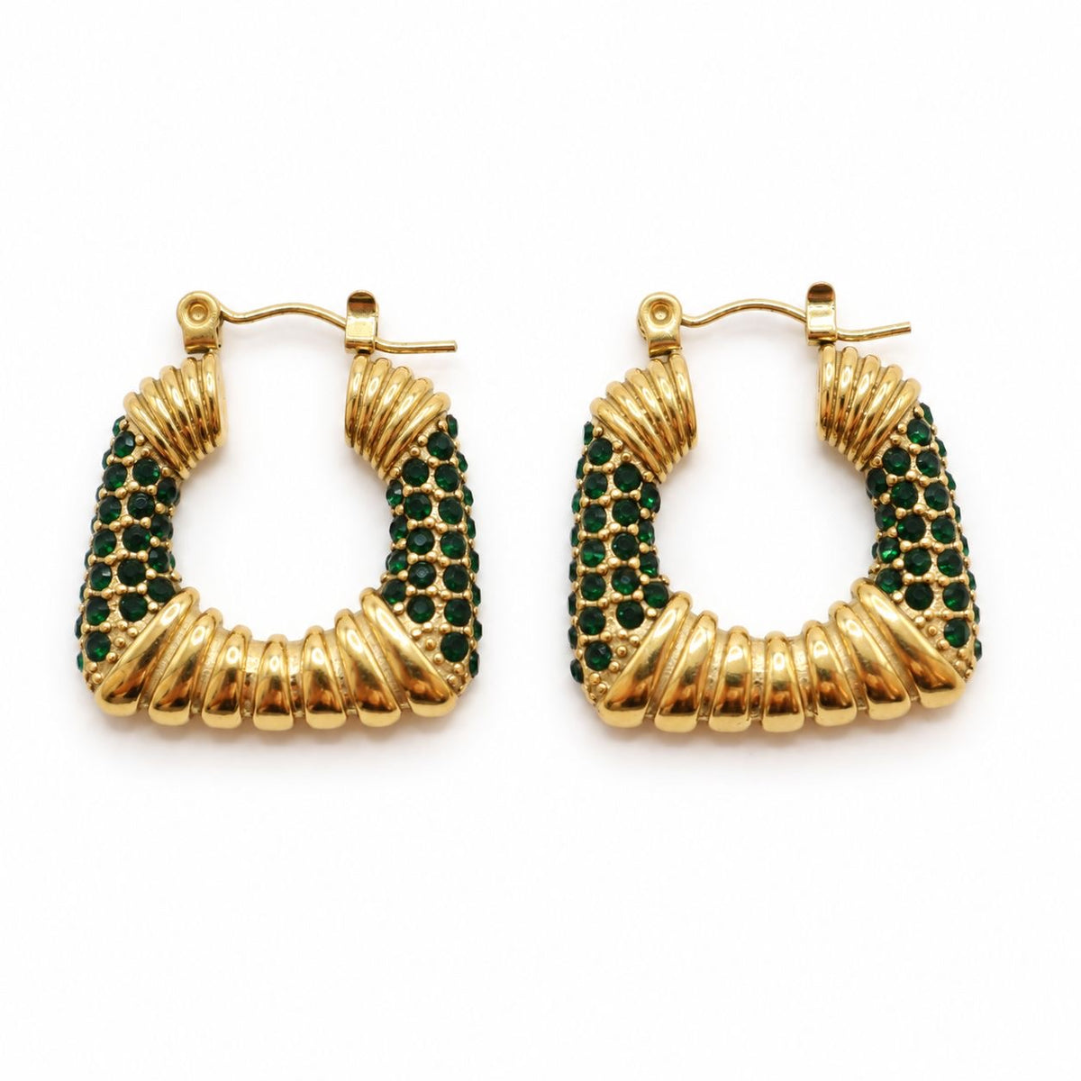 ARRACADA CHUNKY CUADRADA EMERALD