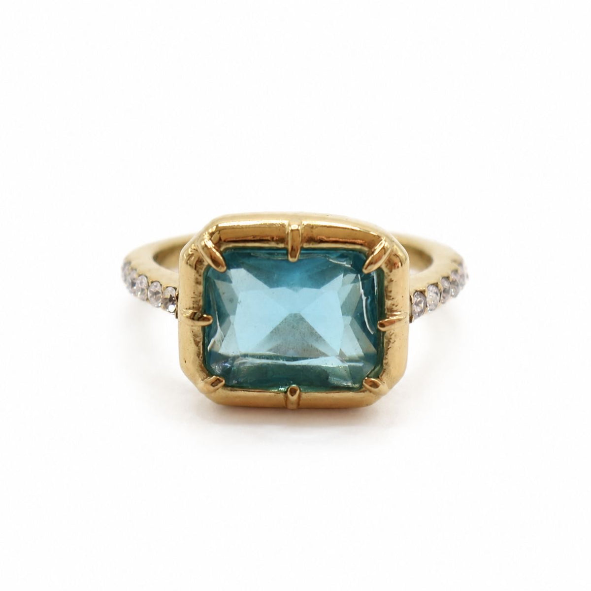ANILLO BAGUETTE ZIRCONIA AZUL