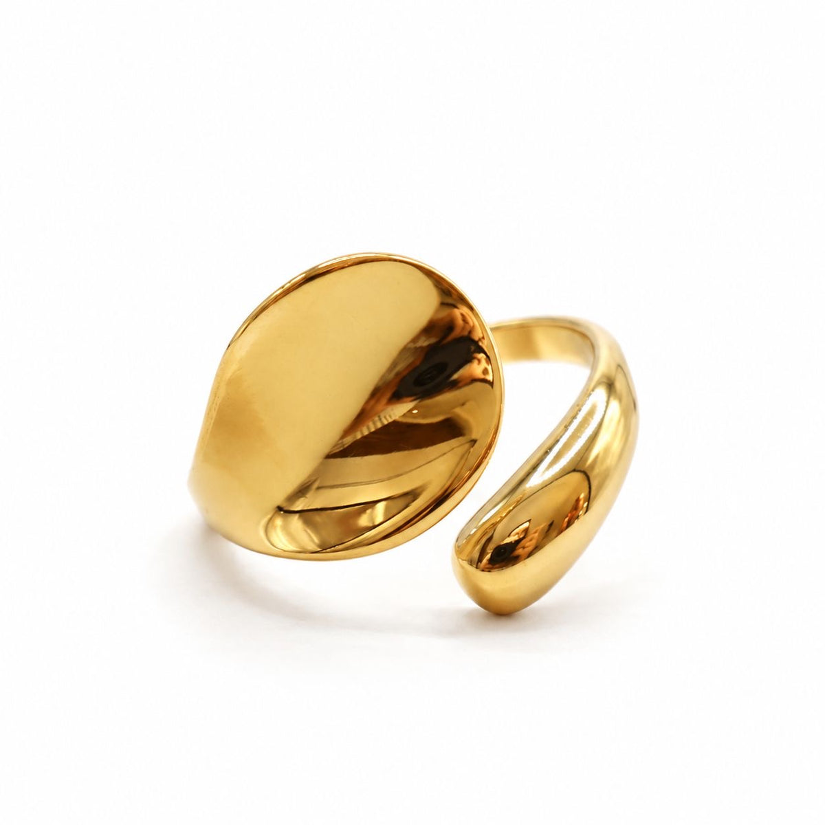 ANILLO ABIERTO DOBLE GOTA GOLD
