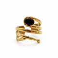 ANILLO ESPIRAL ZIRCONIA NEGRA