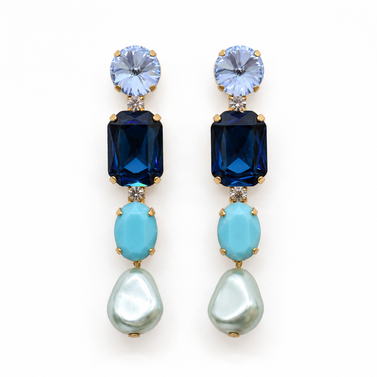 ARETES RAFAELA -AZUL