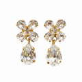 ARETES FLOWER DROP CLEAR