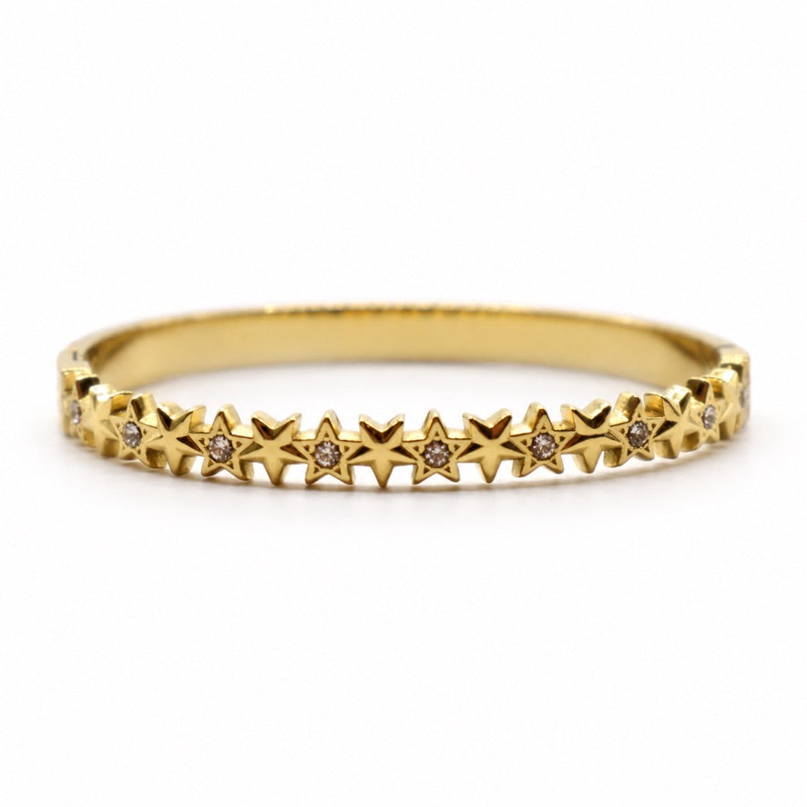 BRAZALETE CERRADO ESTRELLAS GOLD