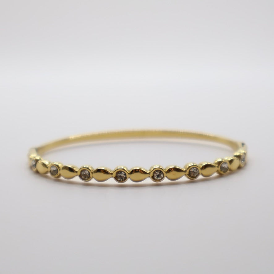 BRAZALETE CERRADO GOTA Y PUNTO ZIRCONIA