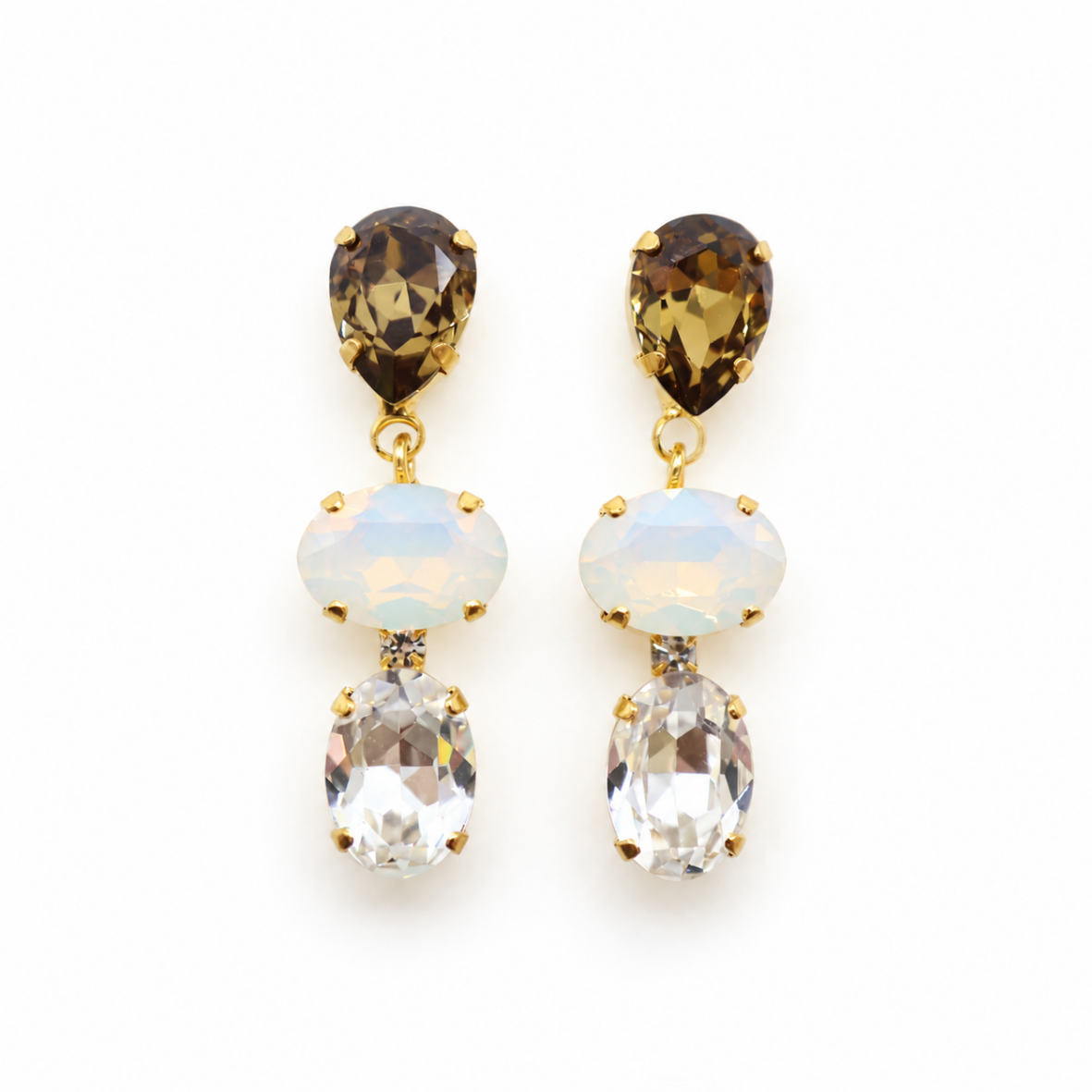 ARETES ROC OVAL GOTA CAFE, OPAL & CLEAR