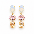 ARETES ROC OVAL  GOTA OPAL, ROSA & DORADO
