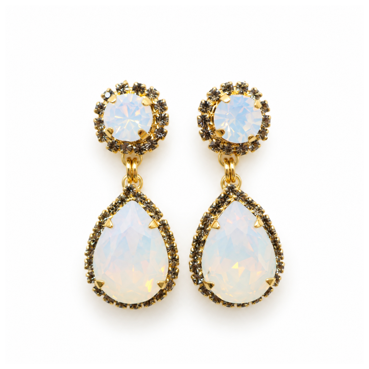 ARETES HEAVEN BLANCO OPAL -GRIS