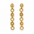 ARETES ESLABON LARGO CON CRISTAL