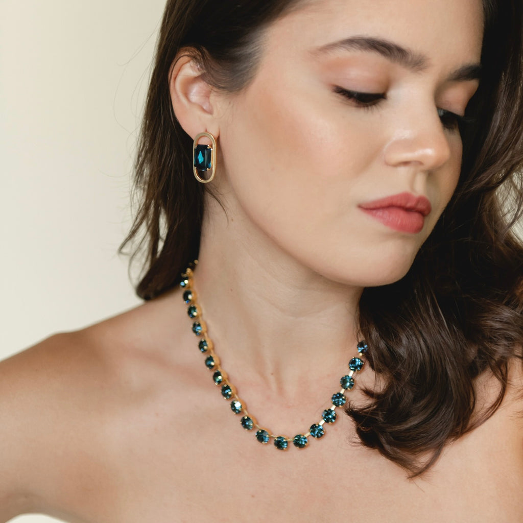 ARETES AURA CRISTAL AZUL