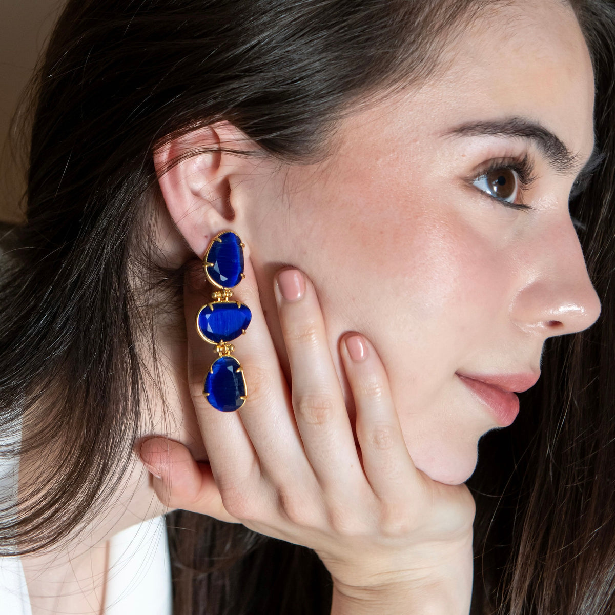 ARETES MARCIA -AZUL REY