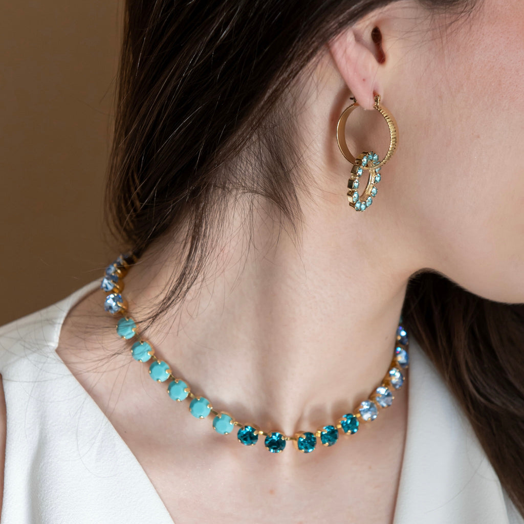 COLLAR SHINE MIX AZUL