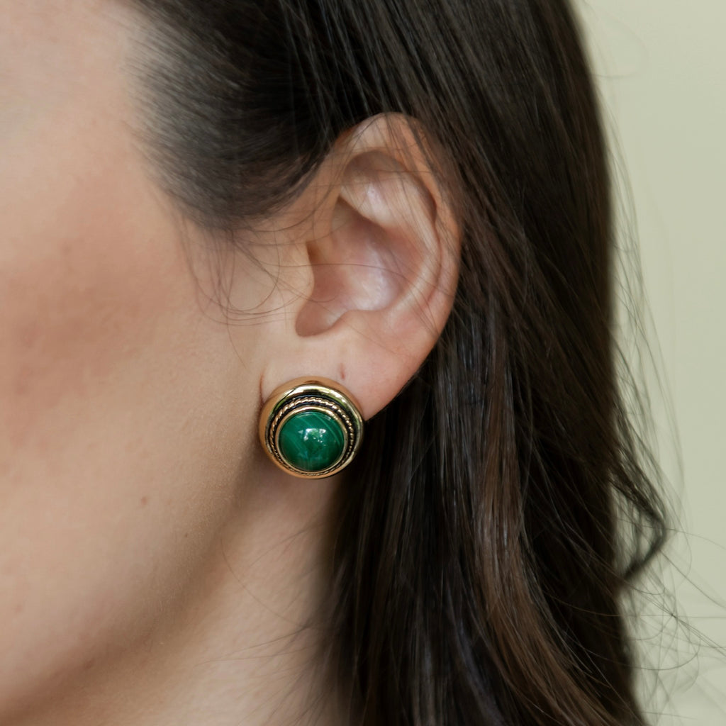ARETES SOULFULL MALAQUITA