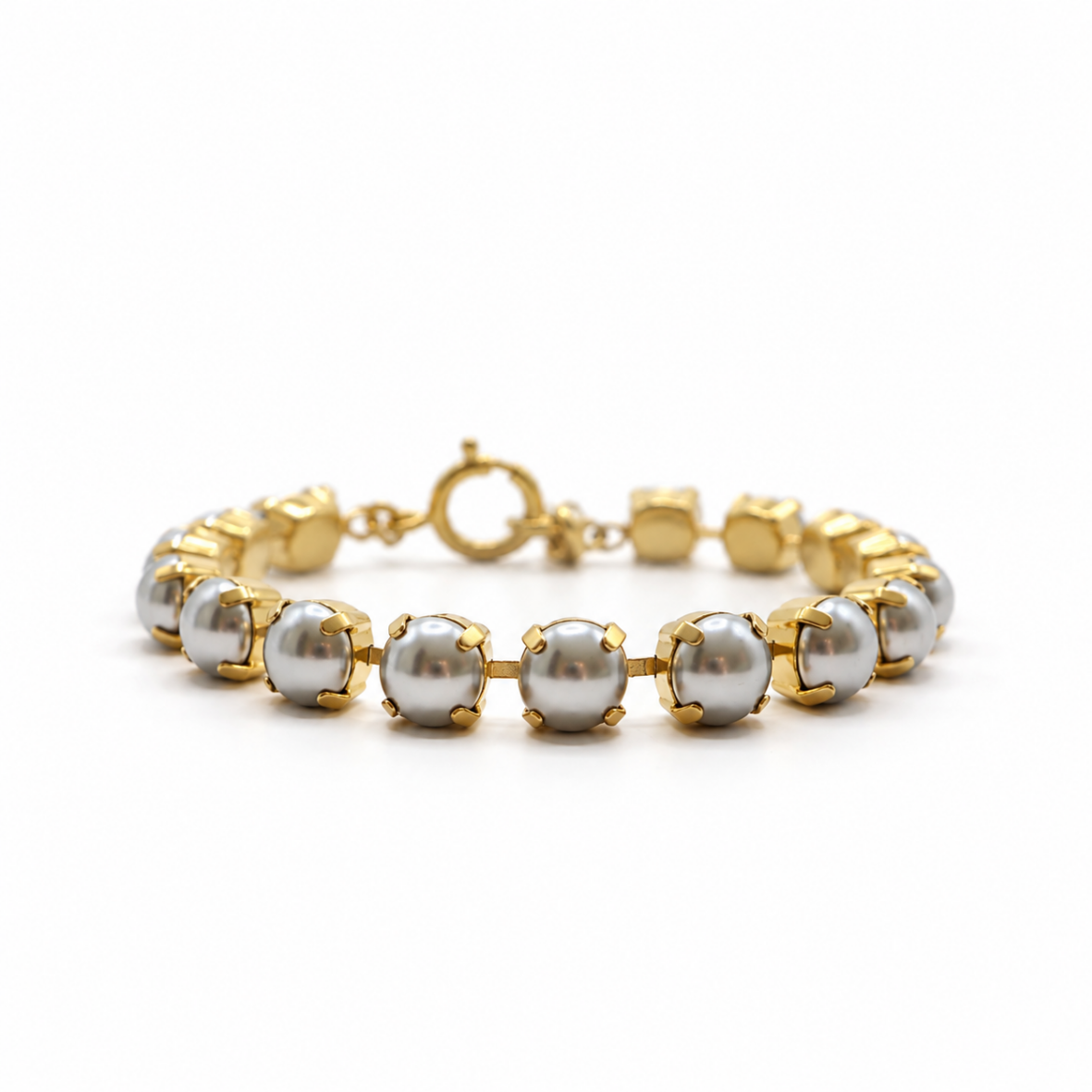 PULSERA PERLAS GRIS