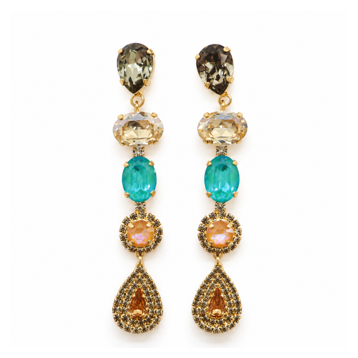ARETES SWAR DROP TURQUESA