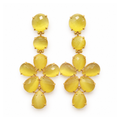 ARETES FLOR - MOSTAZA
