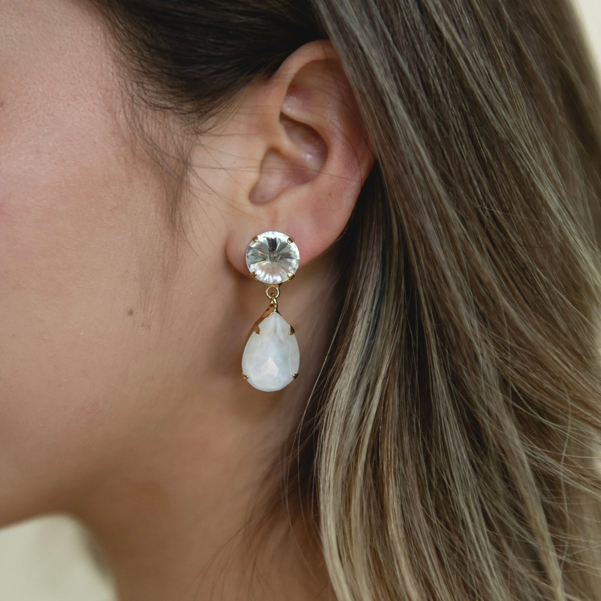 ARETES ROMELIA -BLANCO