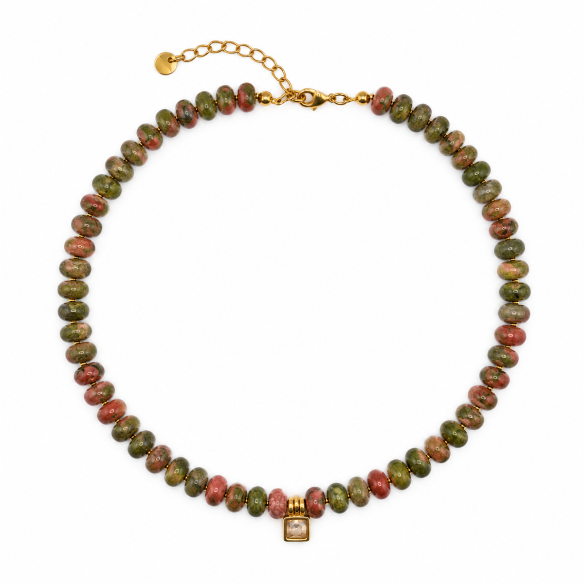 COLLAR MINI MOROCCO MIX TIERRA Y DIJE ZIRCONIA
